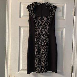 Black and Tan Lace Dress